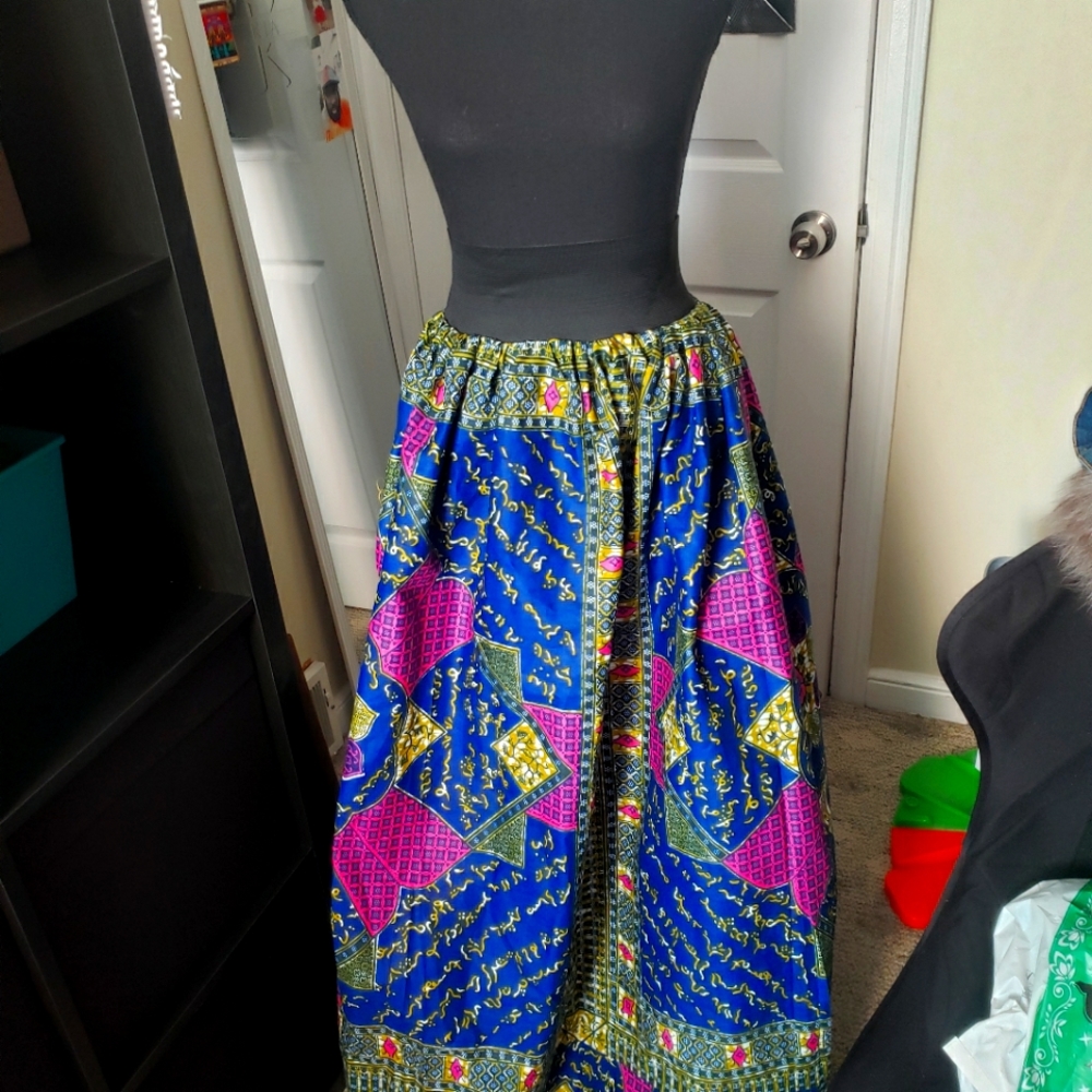 African Print Maxi Skirt